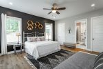 Master bedroom - main level - king bed and twin trundle bed - sleeps 4